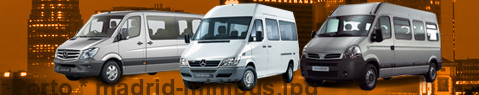 Trasferimento privato da Oporto a Madrid con Minibus